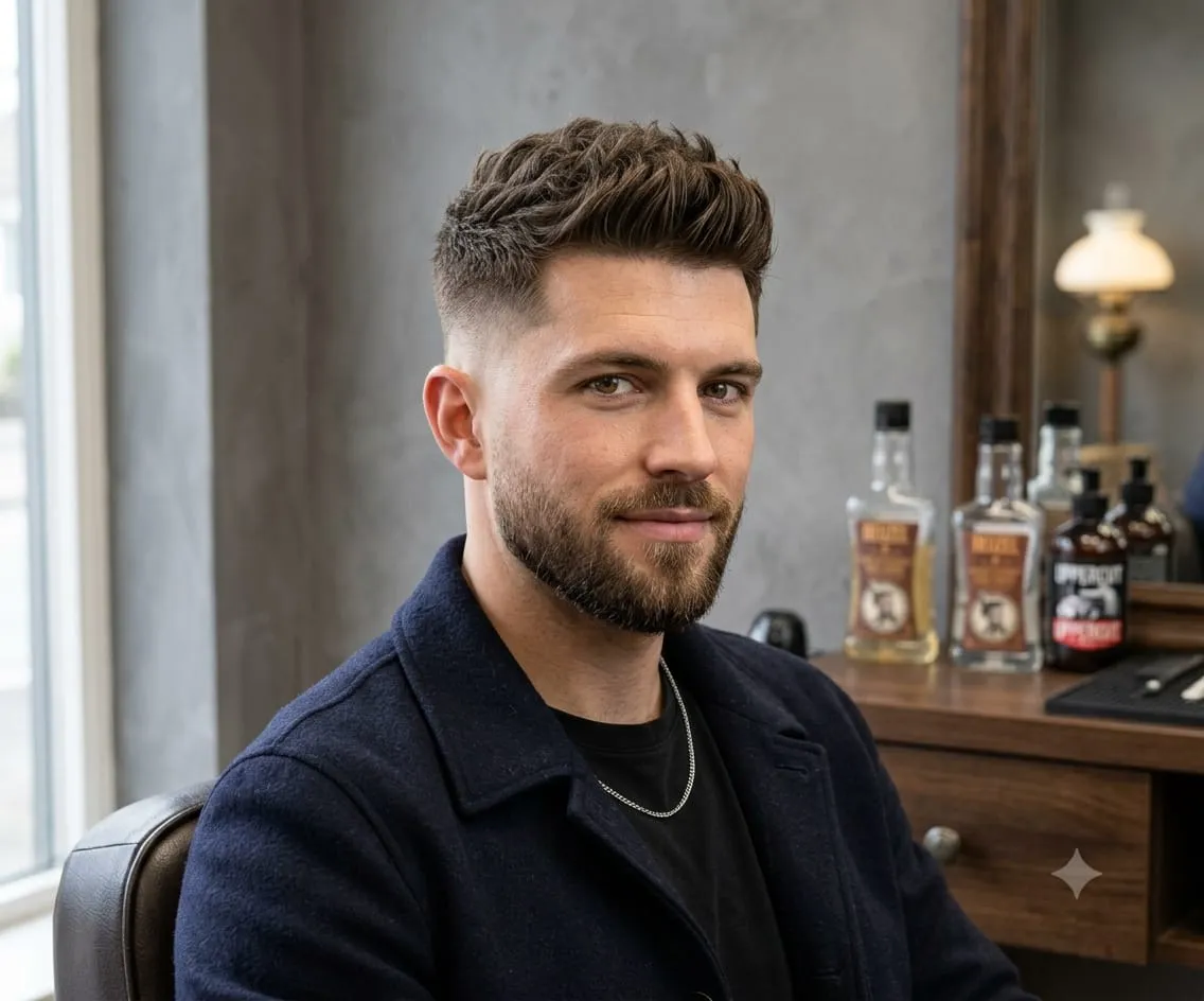 Mid Taper Fade: The Complete Guide + 25 Best Haircut Ideas 1 mid trapper fade